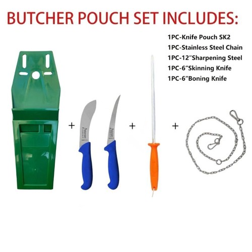 New Butcher's Tool Kit Combo - Flat Knife Pouch/ 6