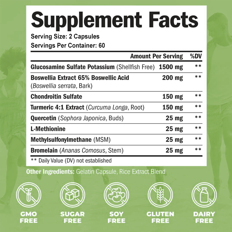 Glucosamine Chondroitin Turmeric & MSM 2100mg - Triple Strength Joint Support