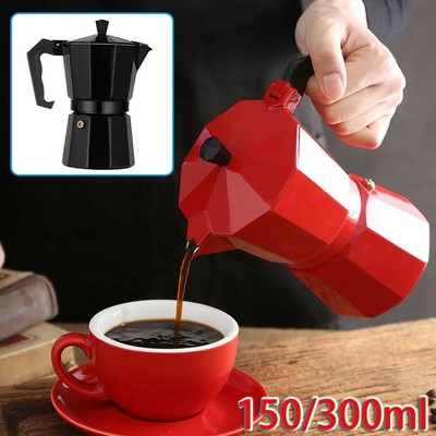 150/300ml Percolator Italian Continental Espresso Moka Pot Stovetop Coffee Maker
