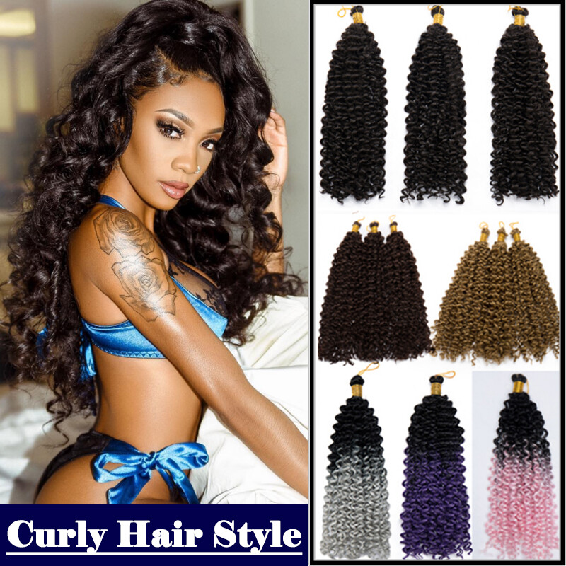 Real Ombre Dip Dye Braiding Water Wave Thick Soft Curl As Human