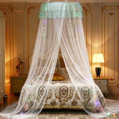 Princess Round Dome Mosquito Net Lace Bed Canopies Curtain Girls Kids Adults