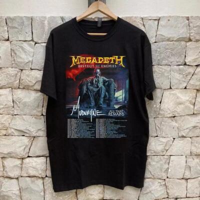 MEGADETH Destroy All Enemies US Tour Date 2024 T Shirt Full Size S-3XL