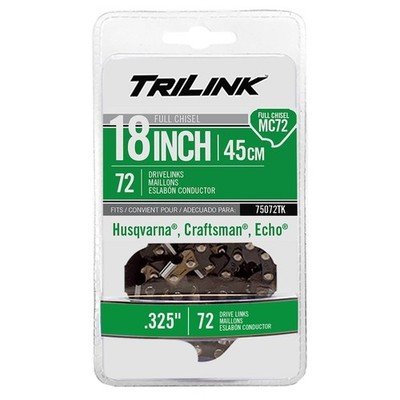 TRILINK CHAINSAW CHAIN .325 .050 72DL 18" 72 DL 3 16" STENS 75072TK
