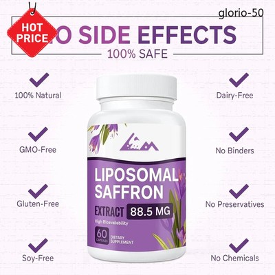 Liposomal saffron supplement 88.5 mg, 100% pure