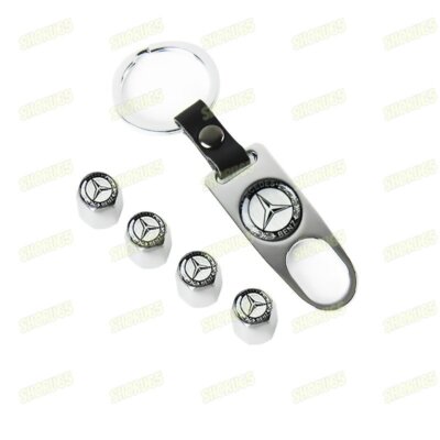 For AMG BENZ Universal Car Wheel Tire Valves Dust Stems Air Caps Keychain Emblem
