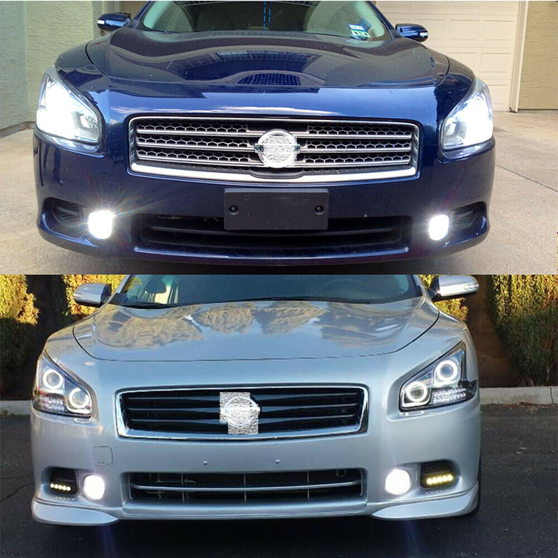 Pair White COB LED Fog Light Bulbs For 2008-2017 Freightliner Cascadia Truck