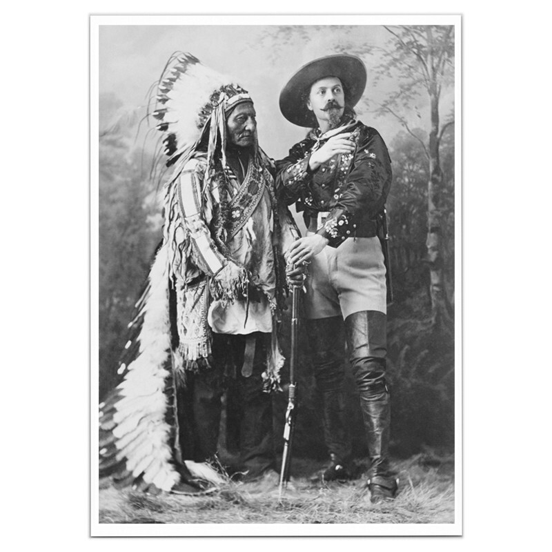 Sitting Bull Buffalo Bill Photo 8x10 5x7 4x6 Old Wild West c1897 Lakota Chief