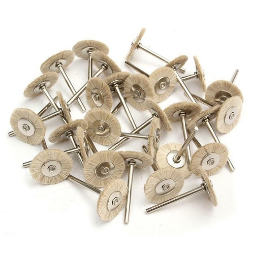 10Pcs Dental Goat Hair Polishing Buffing Wheel Brushes for Rotating Tool Teeth