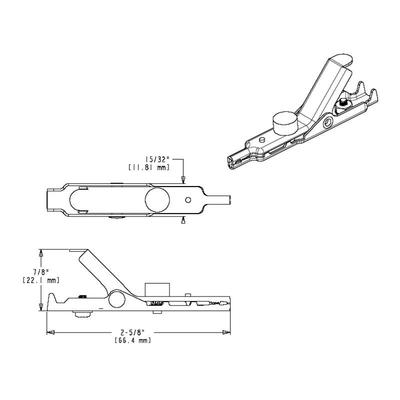 Butt Set Line Cord Bed of Nails Clip to Ring Terminal 59" (#998-014)