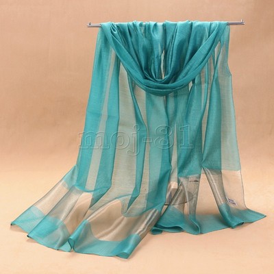 New Fashion Women39s Long Soft 100 Pure Thai Silk Scarf Wrap Shawl Stole Scarves