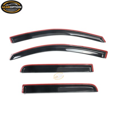 Fits 04-15 Nissan Titan Crew Cab Window Visors Rain Sun Guard Vent 4Pc Set