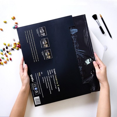 Magic Scratch Sketch Pad Wooden Painting Cool Stick Adult Kid Art Painting Paper