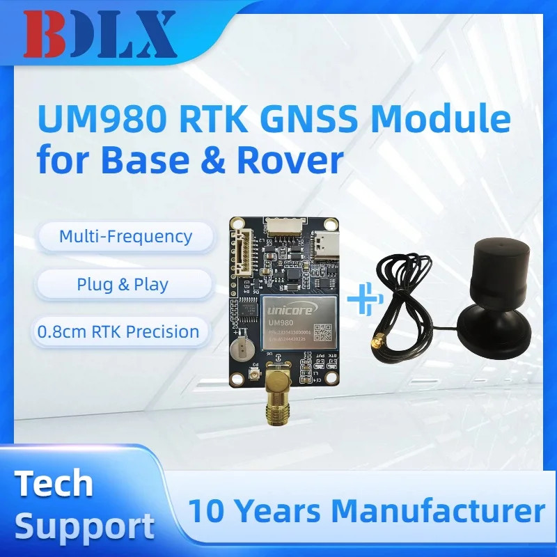 RTK UM980 GNSS Module Multi-Band GPS/BDS/GLONASS/Galileo for Drones Surveying UM