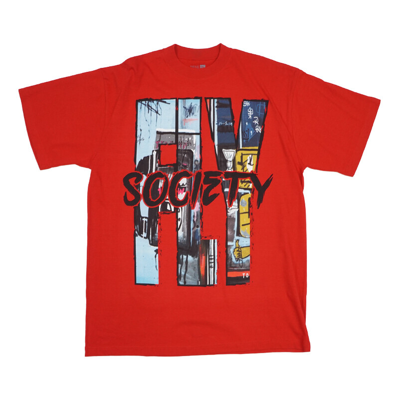 

ФУТБОЛКА МУЖСКАЯ КРАСНАЯ FLY SOCIETY, Red