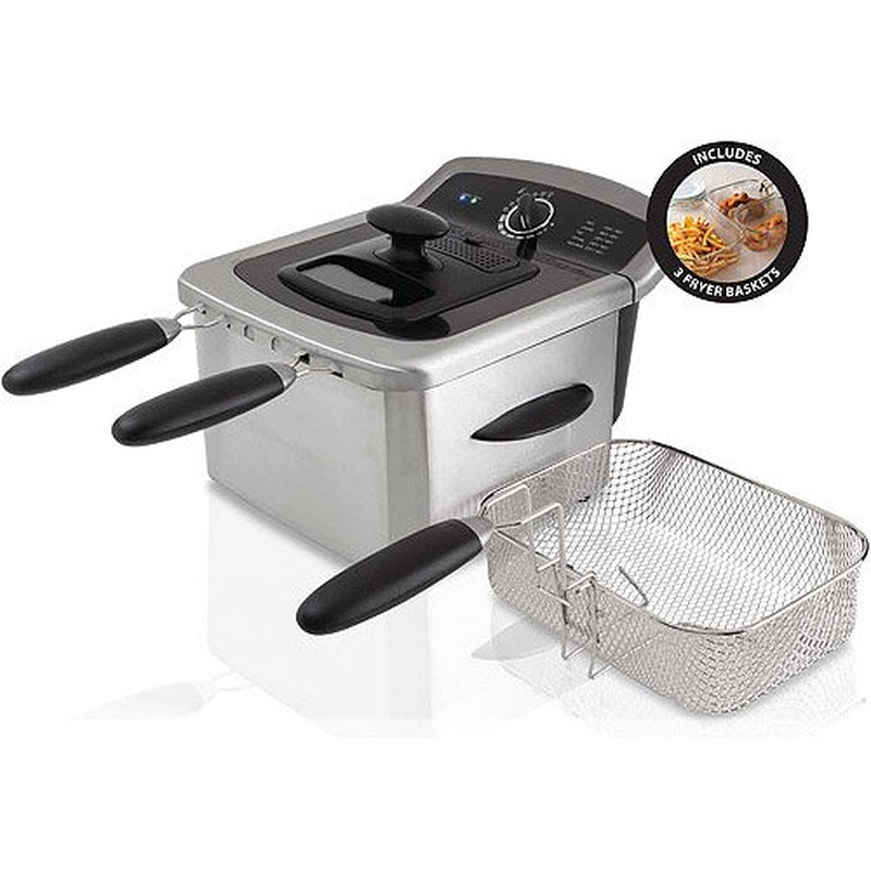 Stainless Steel Frying Basket Handle Fry Pot Set