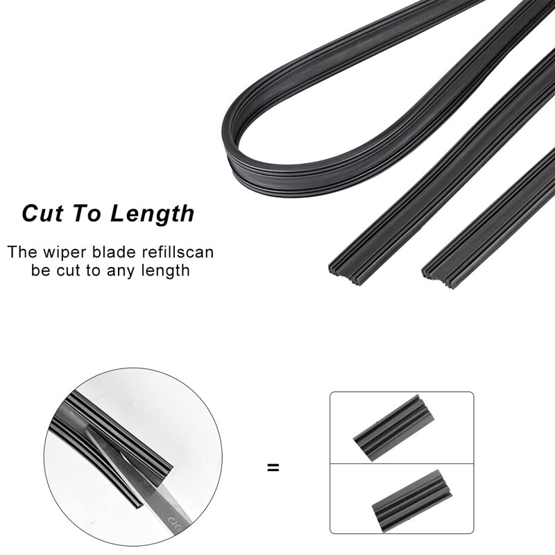 4x Durable Soft Car Bus Auto Rubber Frameless Windshield Wiper Refills Blade 28"