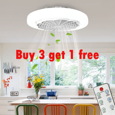 Modern Led Ceiling Fan with Light E27 Adjustable Bedroom Living Room Fan Lamp DM