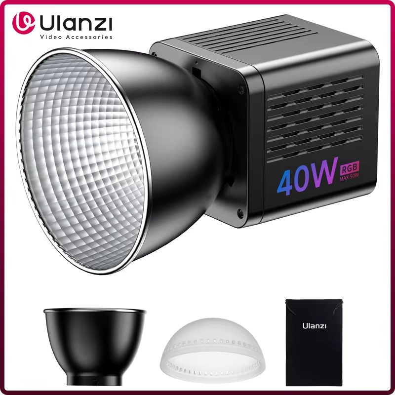 L024 40W RGB Full Color COB Video Light Mini Bowens Mount COB Light 2500-6500K 3