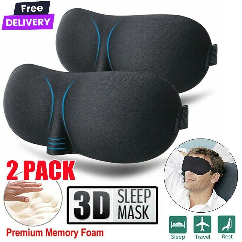 3D Sleep Mask Silk Men Women Dry Eye Mask Sleeping Padded Shade Cover Blindfold