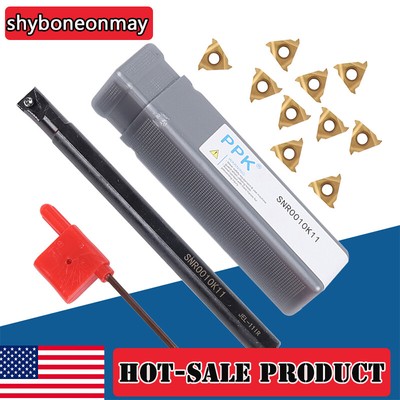 125mm SNR0010K11 Threading Turning Tool Holder Boring Bar+ 10 pcs Carbide Insert