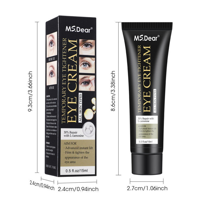 3PCS Temporary Tightener Eye Cream Instant Reduces Under Eye Bags Dark Circles