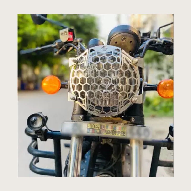 For Royal Enfield Meteor 350 Headlight Headlamp Protector Grill S S 