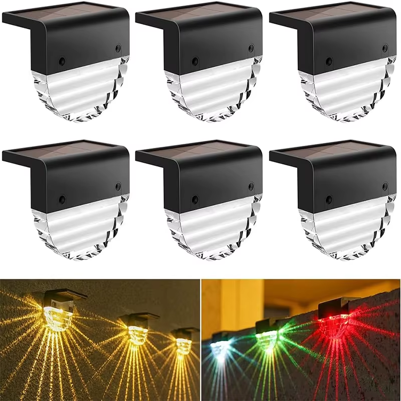 Solar Deck Lights Fence Lights Outdoor Step Lights Waterproof Solar Lights for R