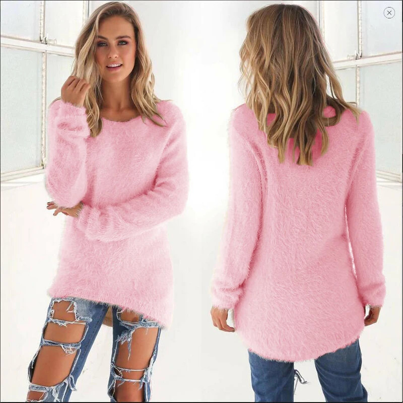 Sweater Women's Sleeve Pullover Women Top Warm Knitted Casual Oversize 20% OFF