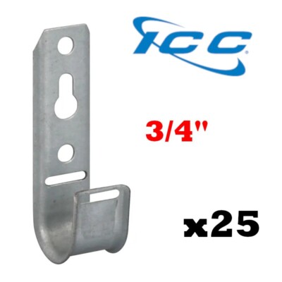 ICC 25 Pack 3/4'' J-Hook Wall Ceiling Mount Route Network Cable Wires ICCMSJHK22