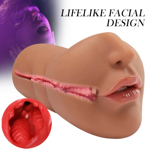 Silicone Male Masturbator Realistic Mouth Pussy Blowjob Stroker Sex Toys  for Men | eBay