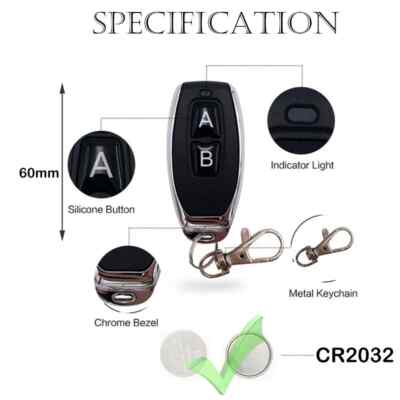 Universal 433Mhz Remote Control Wireless Switch DC 12V 24V 72V 30A Remote Relay