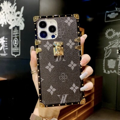 For iPhone 16 Pro Max 15 14 13 12 11 XR Luxury Classic Flower Leather Case Cover