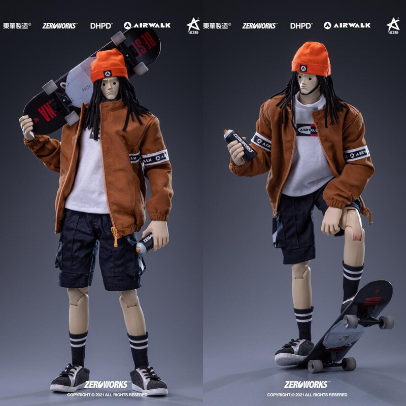 専用ZEROWORKS & AIRWALK 1/6 AC ZEROWORKS X AIRWALK AC Skateboard 1/6th Limited Action