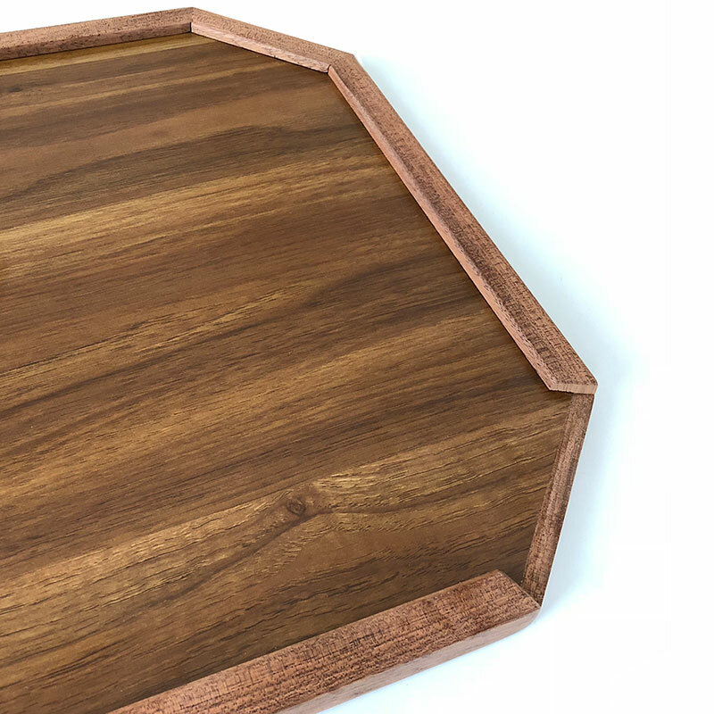 Bootstisch Platte Teakholz Imitat m. Echtholz Kante, Platte 70 x 42 cm, 