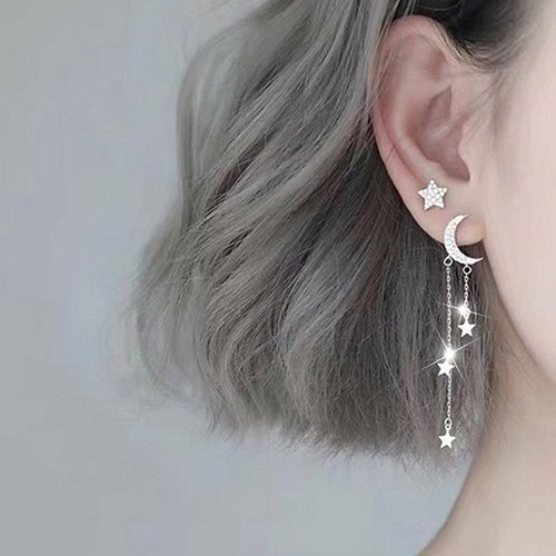 TATIANA☆[SILVER925] Shiny Star EarJacket Earring Star Ear Jacket - Etsy