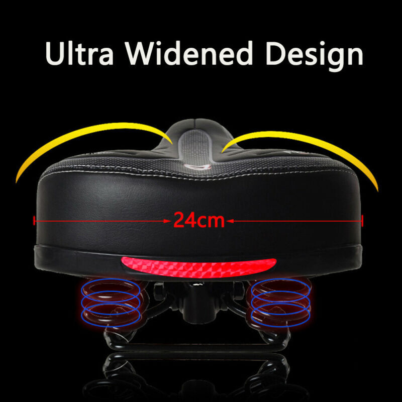 Extra Wide Big Bum Bicycle Saddle Comfort Soft Gel Bike Seat Air Cushion Pad USA