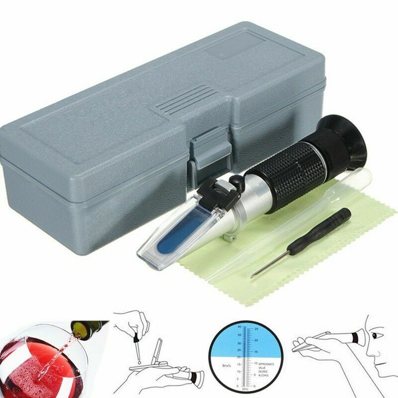 Handheld Alcohol 080 Test Refractometer Wine Beer Meter Measure