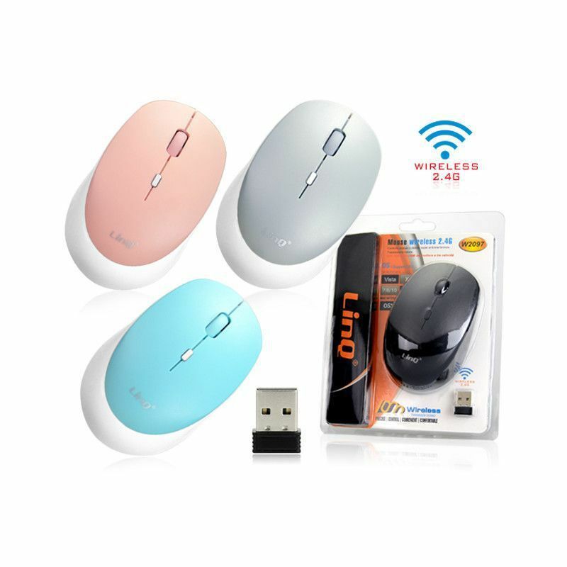 Mouse Wireless Linq W2097 Soft Usb 2.4gz 1200 Dpi Optical Mouse Pc Computer