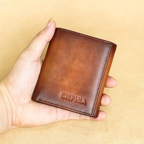 Ciephia RFID Blocking Trifold Genuine Leather Wallets for Men
