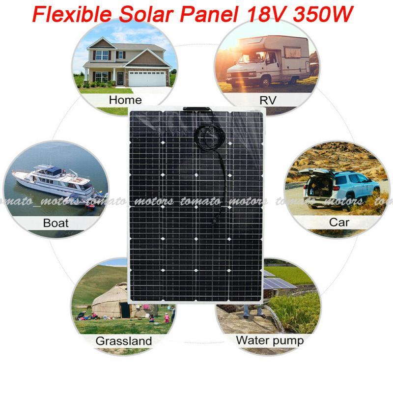 18V 350W Flexible Solar Panel Watt For Car Battery Boat Camp