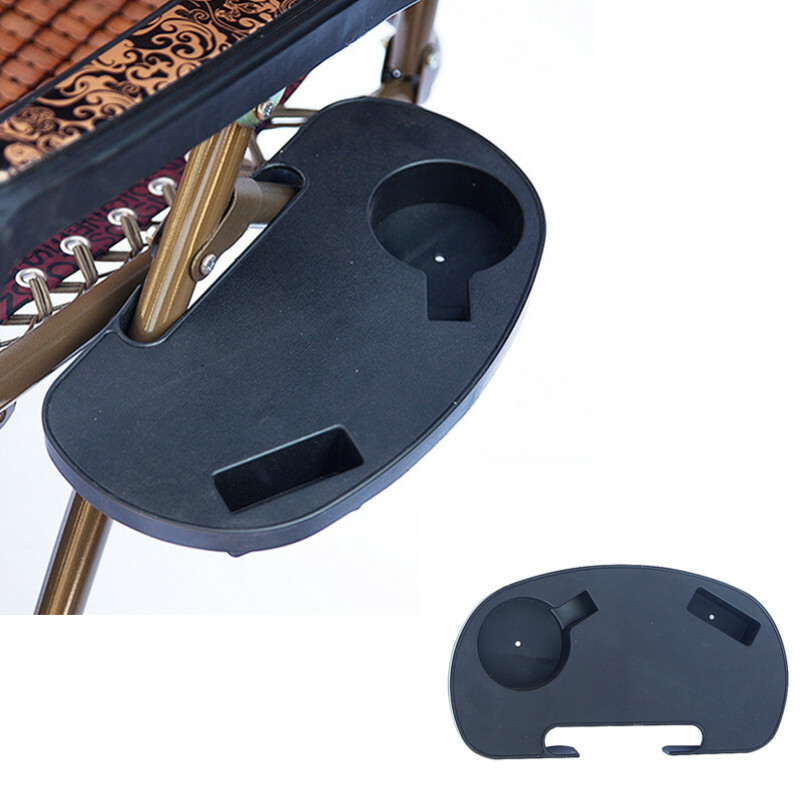 Folding Reclining Garden Lounger Chair Clip On Side Table ...