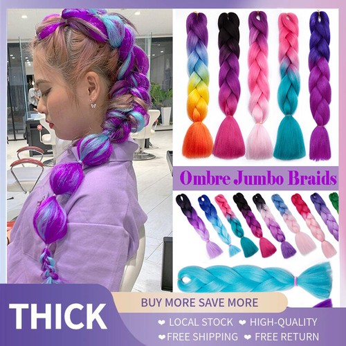 S Jumbo Braiding Crochet Hair Extensions Box Braids Twist Ombre  24