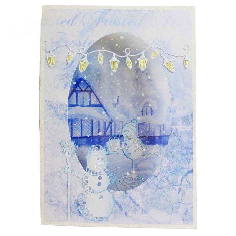 SNOWMAN with PRESENTS Embossing & Cutting Dies-Scrapbooking, Card Making, + More
