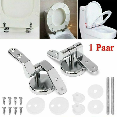 Edelstahl Befestigung Set Ersatz Reparatur Scharniere WC Sitz Toiletten Deckel
