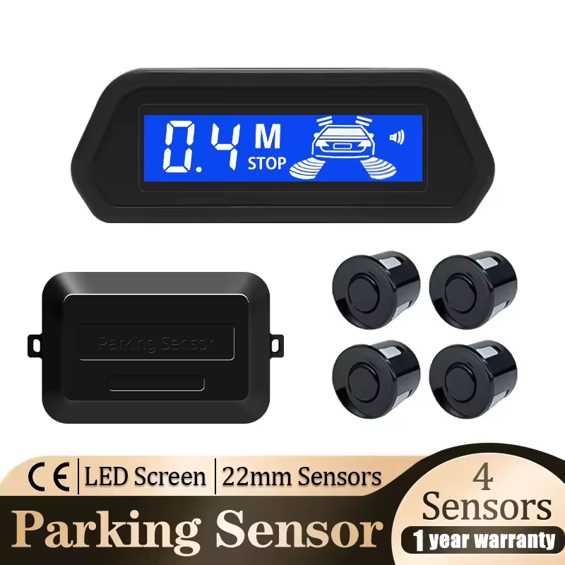 Car Parking Sensor Kit With Auto Parktronic Reverse LED Monitor 4 Sensors Radar