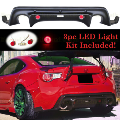 For 2013 2014 2015 2016 Scion FR-S Front+Rear Bumper Wide Body Kit+Side Skirts