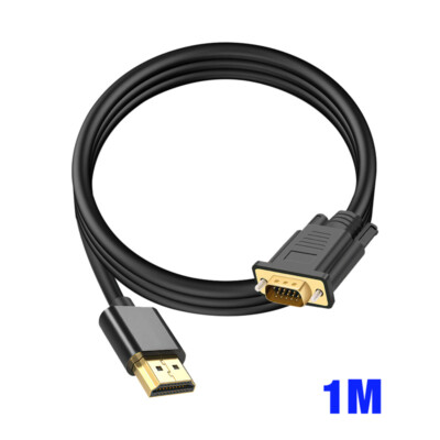 HDMI to VGA Cable Uni-Directional Cord for Computer Desktop Laptop PC Monitor 5m