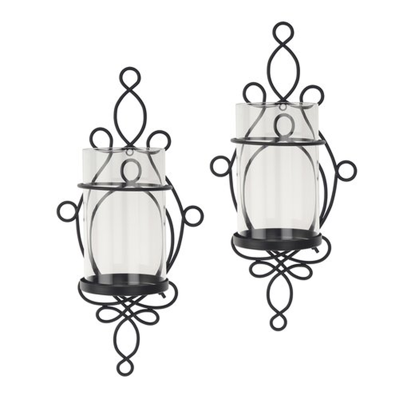 Better Homes & Gardens Wall Sconce Pillar Candle Holders, 2 Count