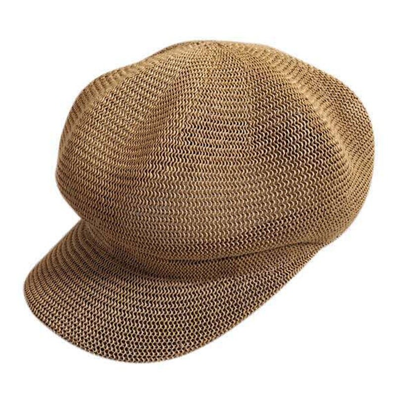 Damen Achteckig Bestickt Sonnenhut Kappe Bakerboy Hohl Atmungsaktiv Freizeit