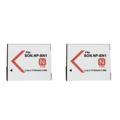 2pcs Repacement Battery for Sony NP-BN1 BC-CSN & Sony Cyber-shot DSC-W830 3.3Wh